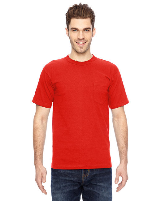 BA7100 Bayside Adult 6.1 oz., 100% Cotton Pocket T-Shirt