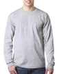 BA8100 Bayside Adult 6.1 oz., 100% Cotton Long Sleeve Pocket T-Shirt