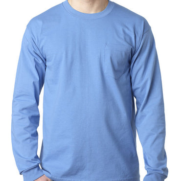 BA8100 Bayside Adult 6.1 oz., 100% Cotton Long Sleeve Pocket T-Shirt