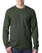 BA8100 Bayside Adult 6.1 oz., 100% Cotton Long Sleeve Pocket T-Shirt