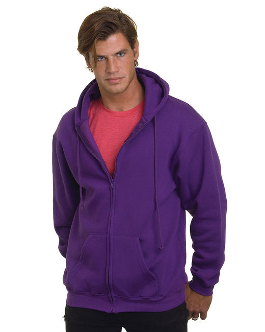 BA900 Bayside Adult 9.5oz., 80% cotton/20% polyester Full-Zip Hooded Sweatshirt