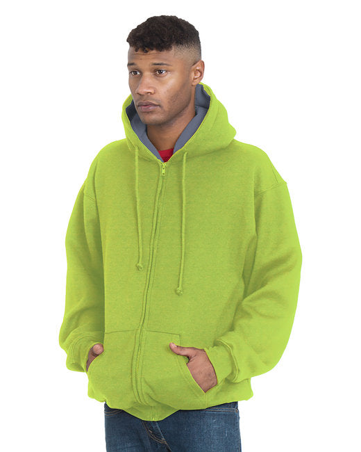 BA940 Bayside Adult Super Heavy Thermal-Lined Full-Zip Hooded Sweatshirt