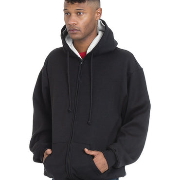 BA940 Bayside Adult Super Heavy Thermal-Lined Full-Zip Hooded Sweatshirt