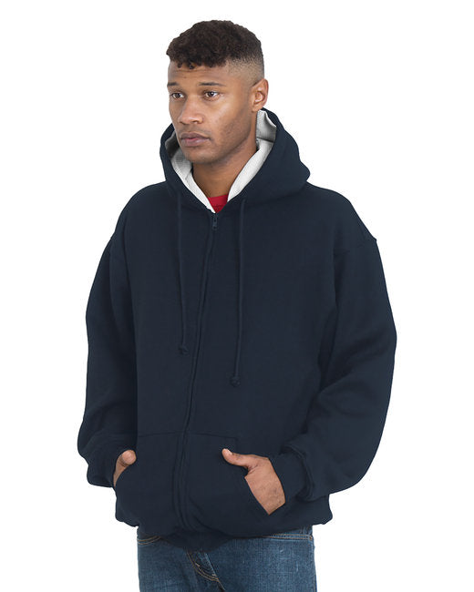 BA940 Bayside Adult Super Heavy Thermal-Lined Full-Zip Hooded Sweatshirt