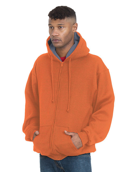 BA940 Bayside Adult Super Heavy Thermal-Lined Full-Zip Hooded Sweatshirt