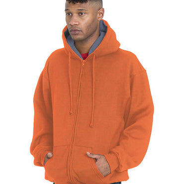 BA940 Bayside Adult Super Heavy Thermal-Lined Full-Zip Hooded Sweatshirt