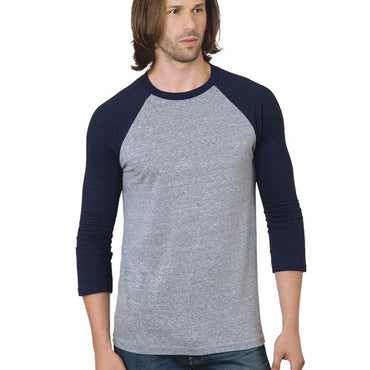 BA9525 Bayside Unisex 4.2 oz., Triblend 3/4-Sleeve Raglan T-Shirt