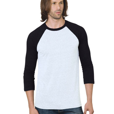 BA9525 Bayside Unisex 4.2 oz., Triblend 3/4-Sleeve Raglan T-Shirt