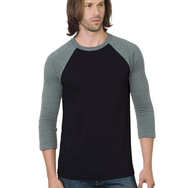 BA9525 Bayside Unisex 4.2 oz., Triblend 3/4-Sleeve Raglan T-Shirt