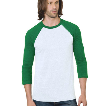 BA9525 Bayside Unisex 4.2 oz., Triblend 3/4-Sleeve Raglan T-Shirt