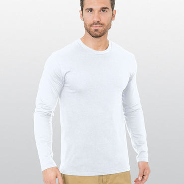 BA9550 Bayside Unisex Fine Jersey Long-Sleeve Crew T-Shirt