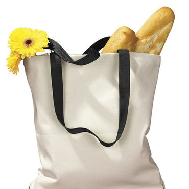 BE010 BAGedge Canvas Tote with Contrasting Handles