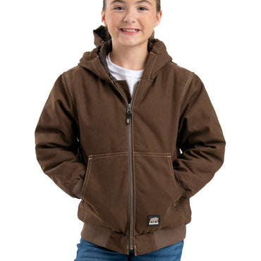 BHJ61 Berne Youth Highland Softstone Duck Hooded Jacket