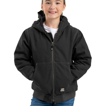 BHJ61 Berne Youth Highland Softstone Duck Hooded Jacket