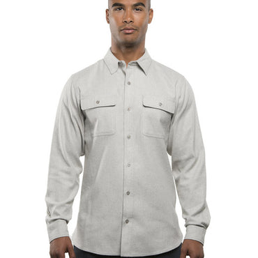 BU8200 Burnside Men's Solid Flannel Shirt