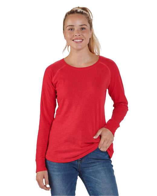 BW3166 Boxercraft Ladies' Payton Preppy Patch Long-Sleeve T-Shirt