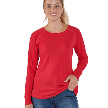 BW3166 Boxercraft Ladies' Payton Preppy Patch Long-Sleeve T-Shirt