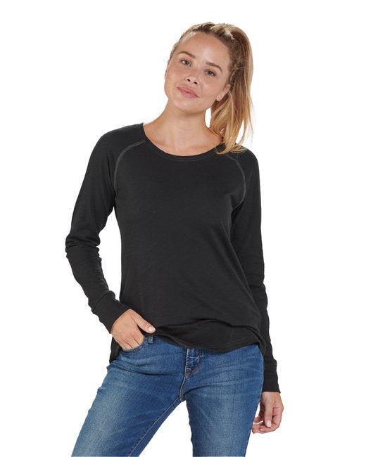 BW3166 Boxercraft Ladies' Payton Preppy Patch Long-Sleeve T-Shirt