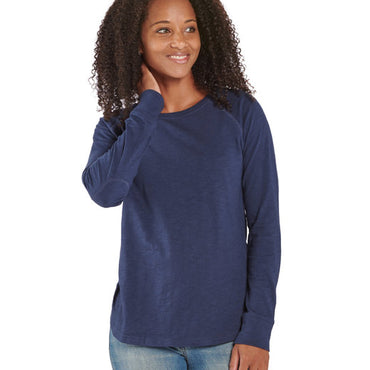 BW3166 Boxercraft Ladies' Payton Preppy Patch Long-Sleeve T-Shirt