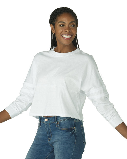 BW3515 Boxercraft Ladies' Cropped Retro Pom Pom Jersey Fleece