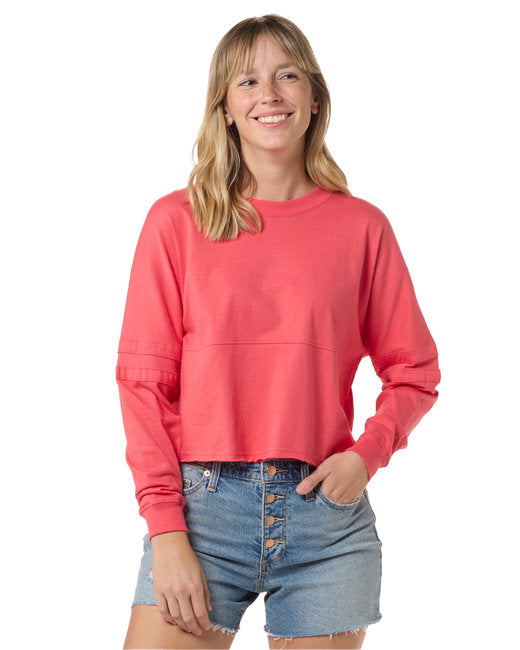 BW3515 Boxercraft Ladies' Cropped Retro Pom Pom Jersey Fleece