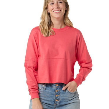 BW3515 Boxercraft Ladies' Cropped Retro Pom Pom Jersey Fleece