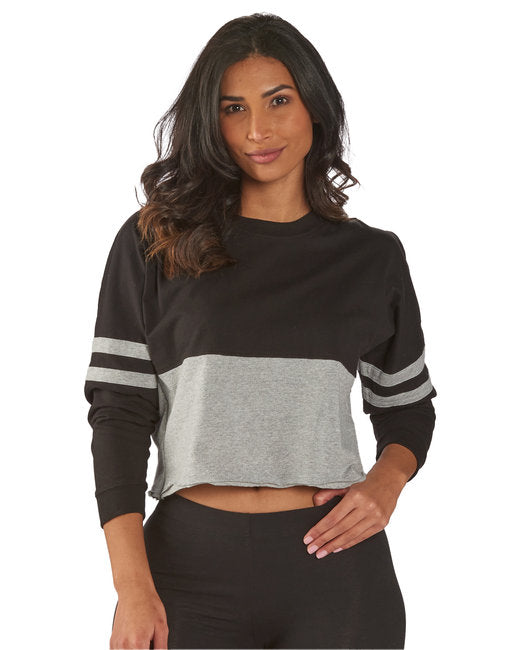 BW3515 Boxercraft Ladies' Cropped Retro Pom Pom Jersey Fleece