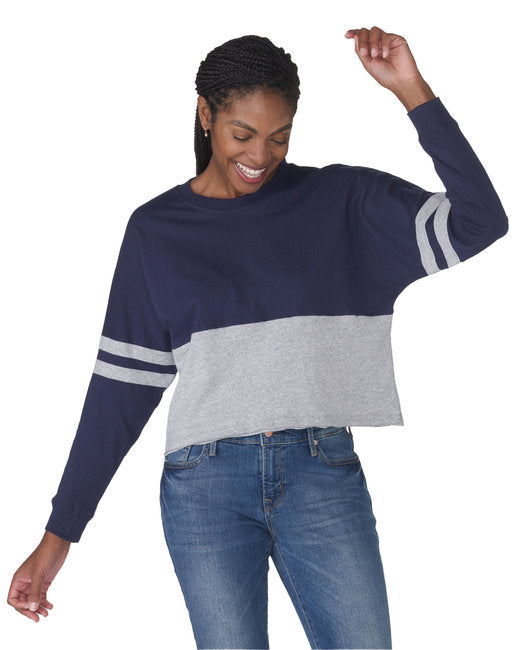 BW3515 Boxercraft Ladies' Cropped Retro Pom Pom Jersey Fleece