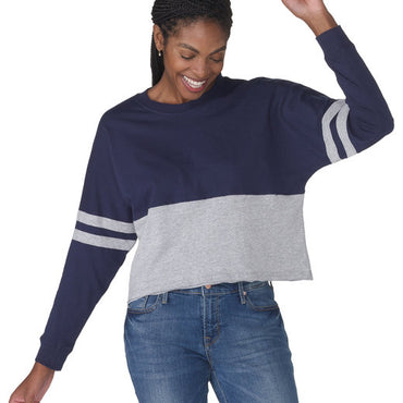 BW3515 Boxercraft Ladies' Cropped Retro Pom Pom Jersey Fleece