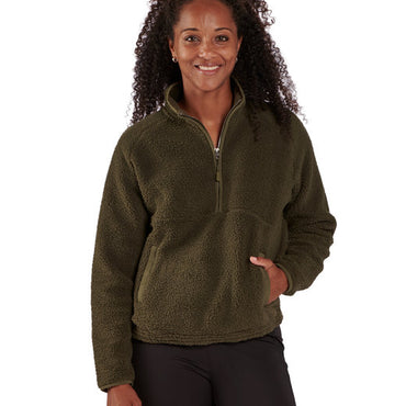 BW8501 Boxercraft Ladies' Everest Pile Fleece Half-Zip Pullover