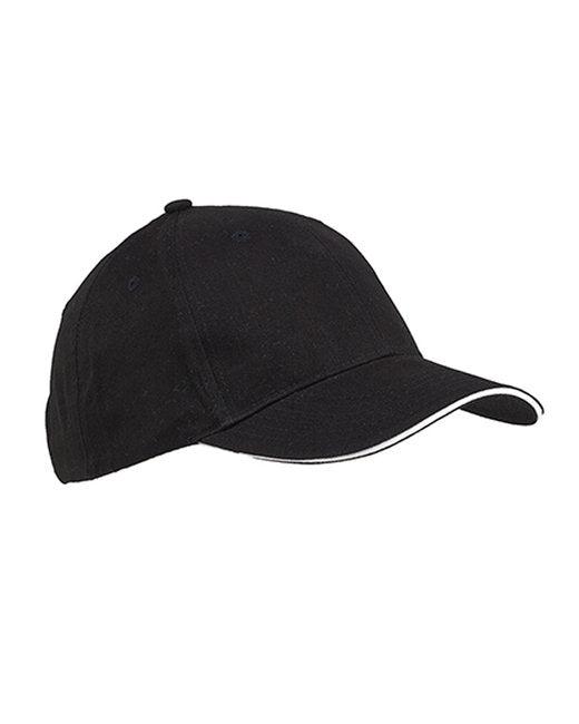 BX004 Big Accessories 6-Panel Twill Sandwich Baseball Cap