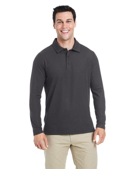 CE112L CORE365 Men's Fusion ChromaSoft™ Long-Sleeve Pique Polo