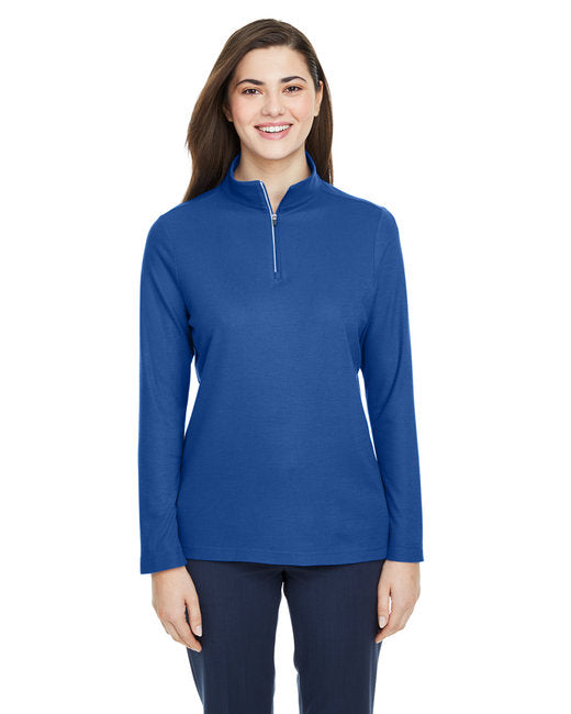 CE405W CORE365 Ladies' Fusion ChromaSoft™ Pique Quarter-Zip