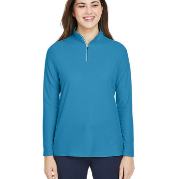 CE405W CORE365 Ladies' Fusion ChromaSoft™ Pique Quarter-Zip