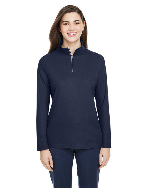 CE405W CORE365 Ladies' Fusion ChromaSoft™ Pique Quarter-Zip