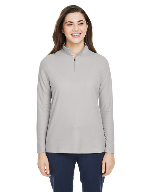 CE405W CORE365 Ladies' Fusion ChromaSoft™ Pique Quarter-Zip