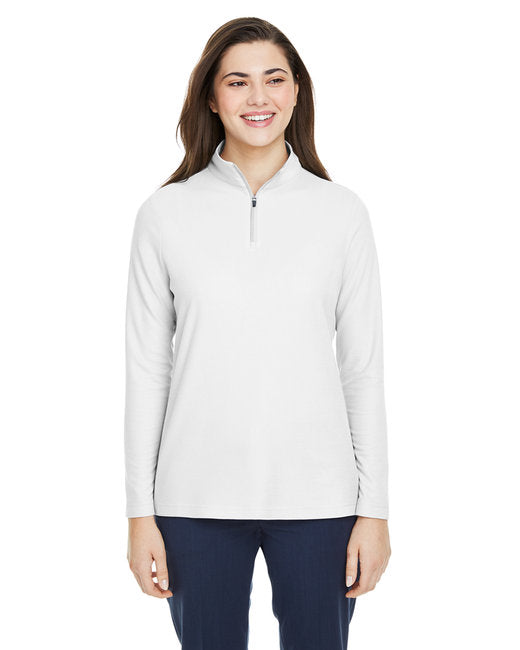 CE405W CORE365 Ladies' Fusion ChromaSoft™ Pique Quarter-Zip