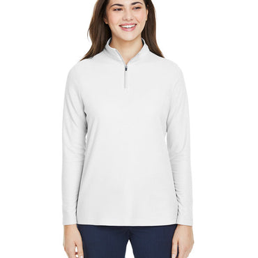 CE405W CORE365 Ladies' Fusion ChromaSoft™ Pique Quarter-Zip