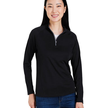 CE418W CORE365 Ladies' Origin Performance Pique Quarter-Zip