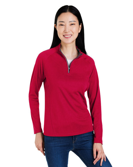 CE418W CORE365 Ladies' Origin Performance Pique Quarter-Zip