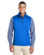 CE709 CORE365 Men's Techno Lite Three-Layer Knit Tech-Shell Quarter-Zip Vest