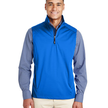 CE709 CORE365 Men's Techno Lite Three-Layer Knit Tech-Shell Quarter-Zip Vest