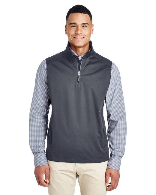 CE709 CORE365 Men's Techno Lite Three-Layer Knit Tech-Shell Quarter-Zip Vest