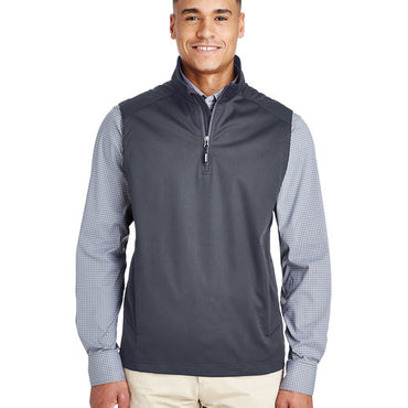 CE709 CORE365 Men's Techno Lite Three-Layer Knit Tech-Shell Quarter-Zip Vest