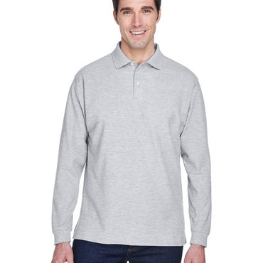 D110 Devon & Jones Men's Pima Piqué Long-Sleeve Polo