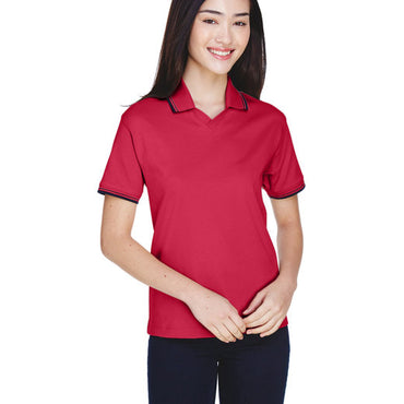 D140W Devon & Jones Ladies' Tipped Perfect Pima Interlock Polo