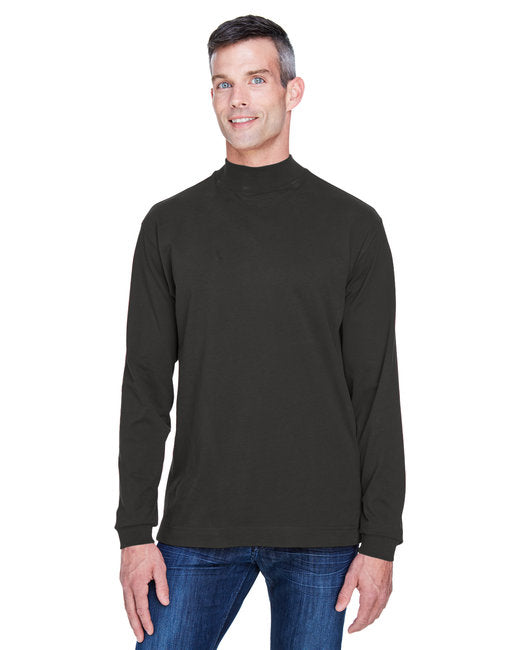 D420 Devon & Jones Adult Sueded Cotton Jersey Mock Turtleneck