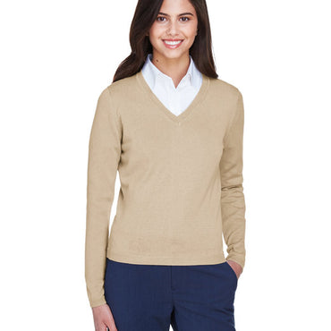 D475W Devon & Jones Ladies' V-Neck Sweater