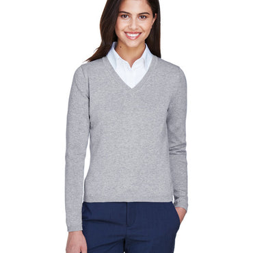 D475W Devon & Jones Ladies' V-Neck Sweater