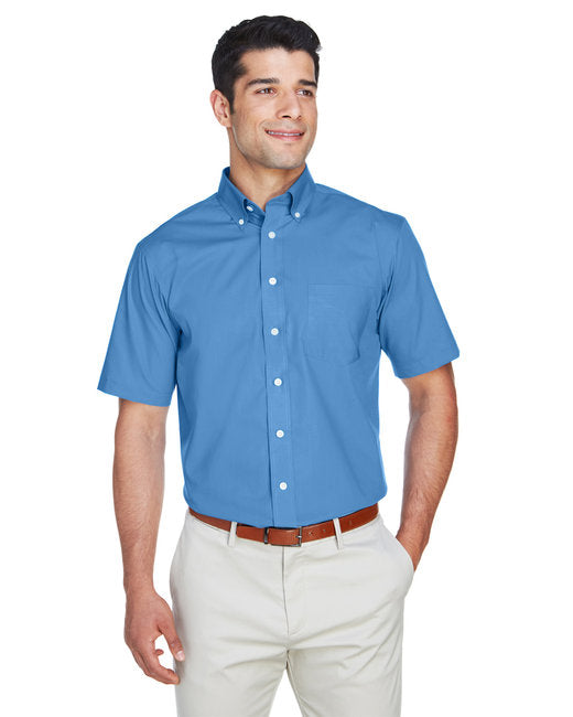 D620S Devon & Jones Men's Crown Woven Collection™ Solid Broadcloth Short-Sleeve Shirt